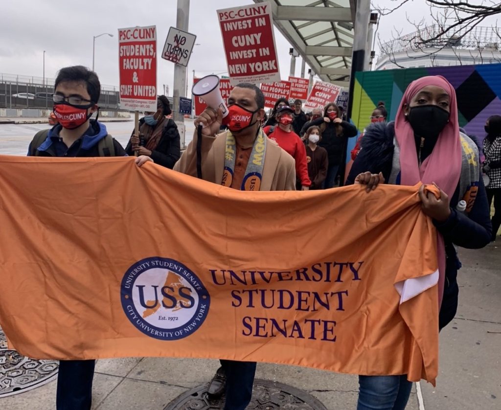 University Student Senate's New Deal For CUNY March with CUNY PSC (Professional Staff Congress)